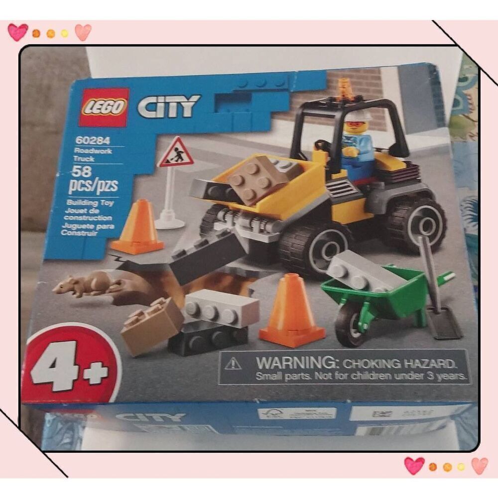 BNIB~LEGO CITY 60284 Roadwork Truck Building Toy